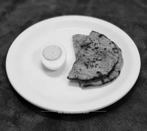 Boiled Egg + Kadak Roti (2 Pieces)