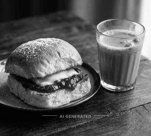 Bun Butter Jam + Masala Tea