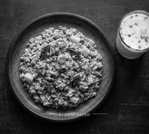 Vaghreli Khichadi + Butter Milk