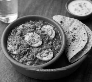 Egg Tawa Masala + Plain Roti (2 pieces)