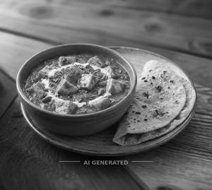 Paneer Masala + Tawa Roti (2 pieces)