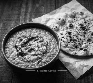Dal Fry + Tandoori Roti (1 piece)