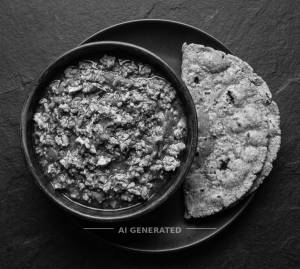 Egg Keema + Bajra Roti (1 piece)