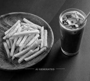 French Fries + Cold Coffee