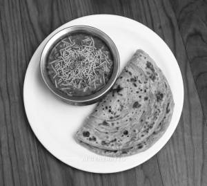 Shev Bhaji + Paratha (2 Pieces)