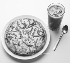 Capsicum Pizza [7 inches] + Cold Coffee