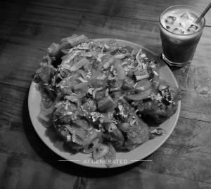 Chicken chilli (boneless) + Cold coffee