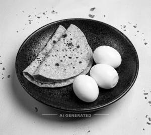 Boiled Egg + Chapathi (2 Pieces)