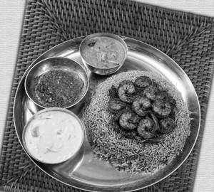 Prawns Fry Piece Biryani (Basmati)