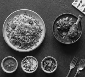 Special mutton with chawal