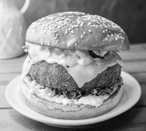 Aloo tikki cheese burger