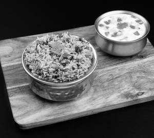 Veg Pulao with Mix veg raita