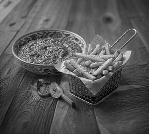 Salted fries .
