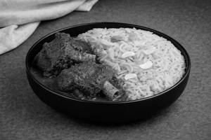 Basanti Pulao Mutton Kosha Bowl