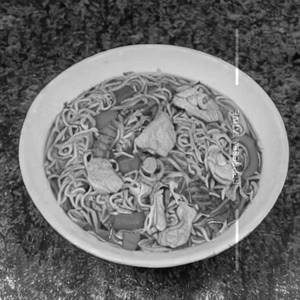 Noodles soup chicken