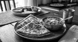 Sevtameta Nu Sak And Jeera Paratha Without Onion