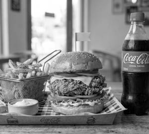Crispy chicken burger combo
