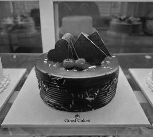 Dark truffle chocolate cake eggless [1 pound]
