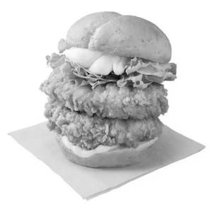 Crispy Fried Double Chicken Burger