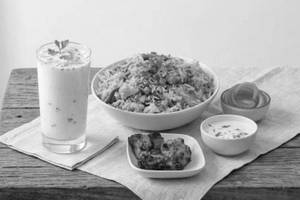 Low Cal Chicken Biryani + Buttermilk + Chicken Tikka (2pc)