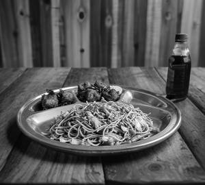 Chicken Tikka Noodles + Chicken 65 + Pepsi (250 ml)