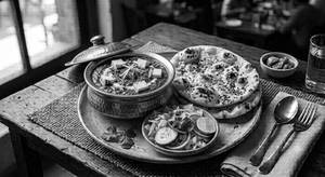 Palak Paneer + Salad + 1 Naan or 2 Butter Roti