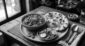 Veg Kolhapuri + Salad + 1 Naan or 2 Butter Roti