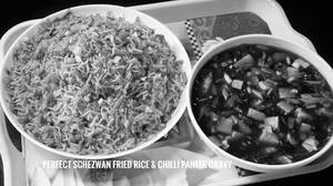 Paneer Schezwan Gravy With Veg Fried Rice