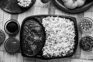 Veg Fried Rice + Manchurian Gravy