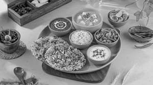 Chilli Garlic Naan Thali