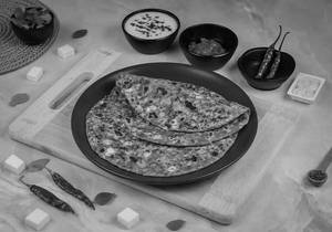 2 Whole Wheat Methi Paneer Paratha