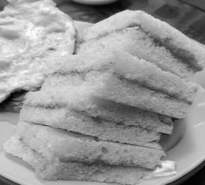 Bread jam cheese sandwich
