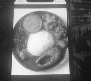 Fish curry with fish veg palya