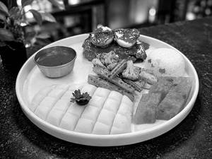 Char-grilled Chicken Steak With Pepper Jus