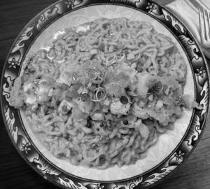 Fried Chicken Loaded Noodles
