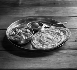 Lachha Prathan With Kadhai Paneer