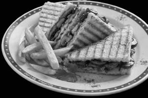 Makhani Paneer Sandwich With French Fries