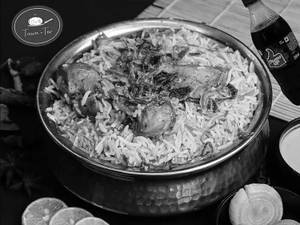 Chicken Dum Biryani With 250ml Thumbs Up