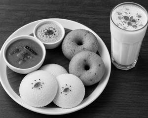 Idli vada combo and lassi
