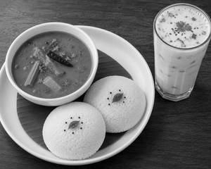 Idlli 2 Pcs Sambhar With Masala Chach