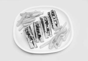 Smoked Paneer Sandwich With Fries