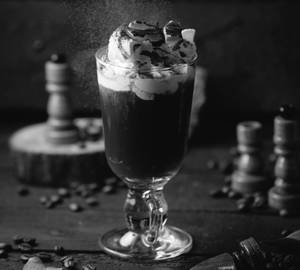 Cold coffee with ice cream