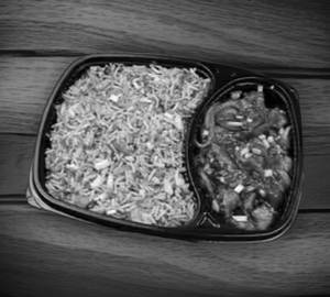 Chicken fried rice with chicken manchurian