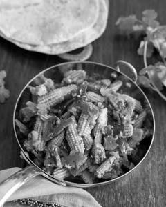 Baby corn kadai