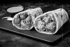 Soya Malai Tikka Roomali Roll Half