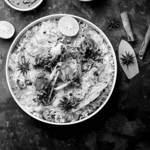 Mutton garlic fried rice