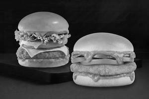 Lord Cheesynator Chicken Burger + Chicken Makhani Burst Burger