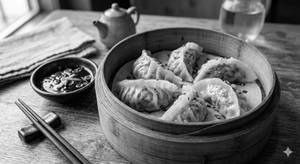 Veg Steamed Momos (8 Pieces)