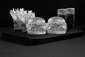 Non Veg : Combo for 2 : Spicy Chicken Burger +  Crispy Fries(L) + Coke