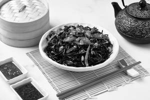 Smokey Singapore Style Charcoal Noodles